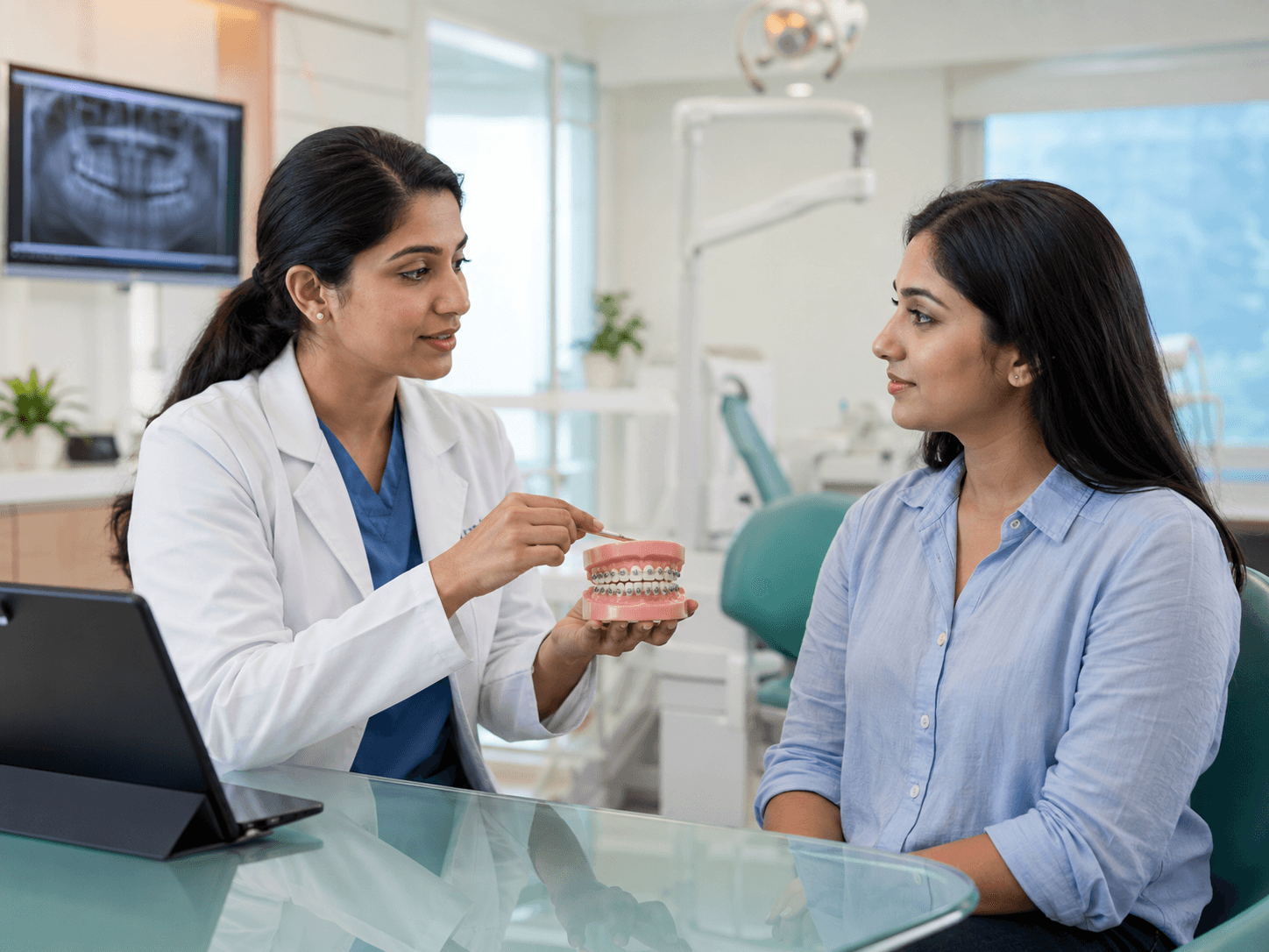 Orthodontic braces treatment visual
